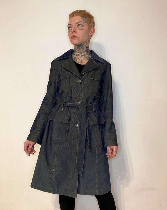 Adolfo Dominguez Vintage Trench Coat Corduroy Wome