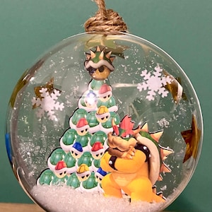 Unique Super Mario Bros Christmas ornament, Luigi, Bowser, peaches, Christmas tree ornament, bubble ornament, personalize ornament