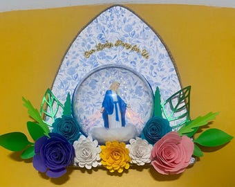 Our Lady of Grace, Our Lady of Sorrows, Our Lady of Guadalupe, The Blessed Family decorative Handcrafted Religious Plaque picture