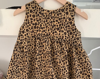 Leopard print bubble romper