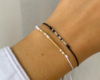 Ensemble de bracelets code Morse assortis pour couples, cadeau personnalisé pour petit ami, bracelet pour couple personnalisable