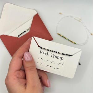 FDT Morse Code Bracelet, Hidden Message Bracelet, Secret Political Gift