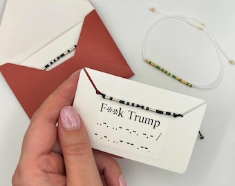 FDT Morse Code Bracelet, Hidden Message Bracelet, Secret Political Gift