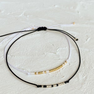 Morsecode armband bijpassende paren set aanpasbare paar armband vriendje cadeau afbeelding 9