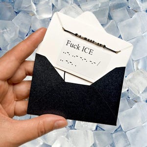 Fuck ICE Morse Code Bracelet, Resistance Jewelry Secret Message, Anti Trump Protest Accessory Solidarity Gift, Abolish ICE