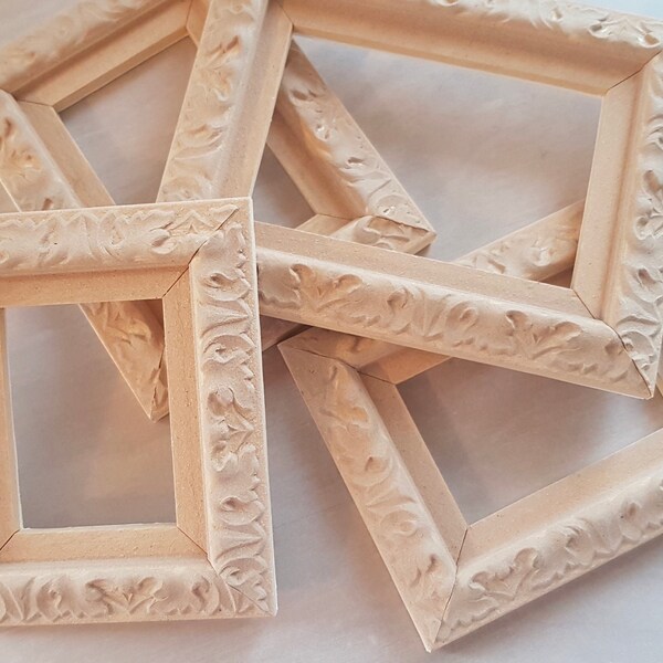 END OF LINE-Miniature ornate frames for crafting/display. Raw for hand finishing.