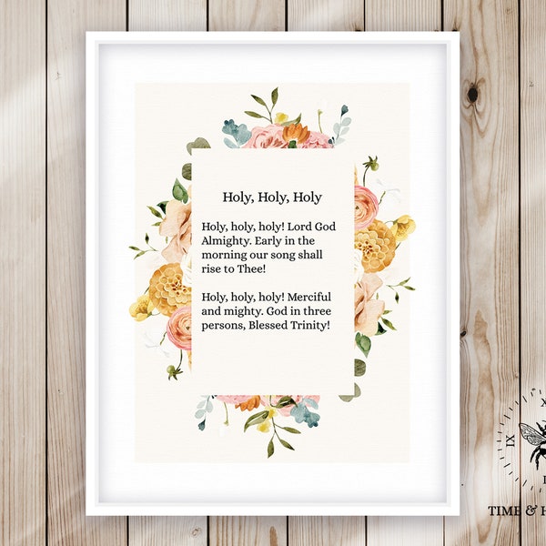Printable Holy Holy Holy Hymn - Etsy