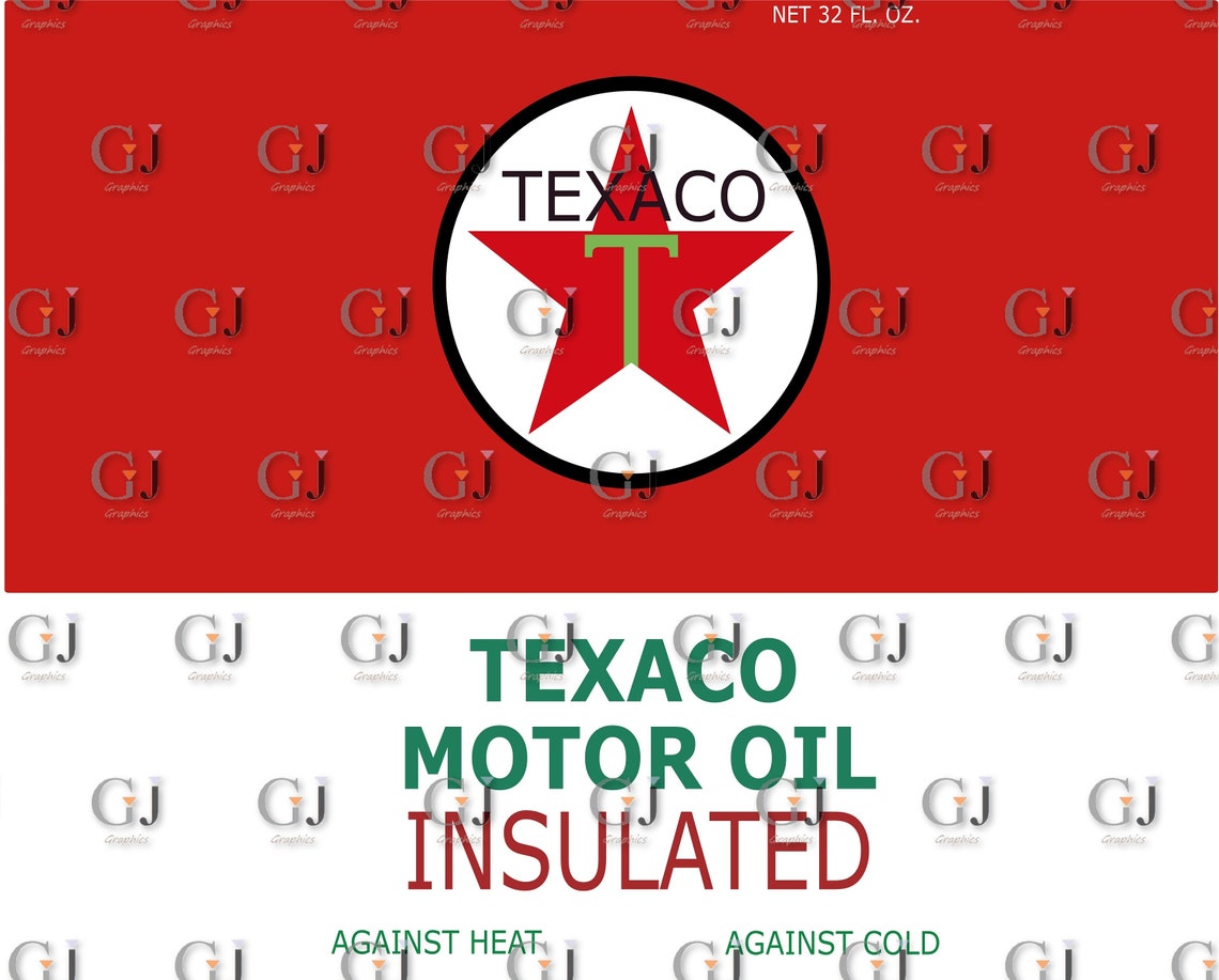 Pennzoil Mobiloil Texaco and CAT caterpillar Motor Oil Label Etsy