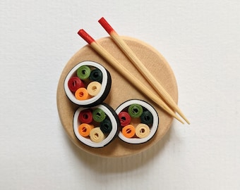 Quilled Sushi Magnet | Fridge Magnet