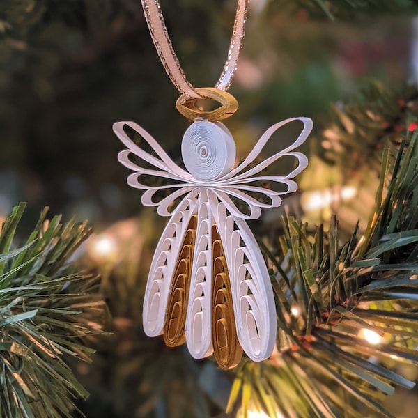 Quilling angel ornament