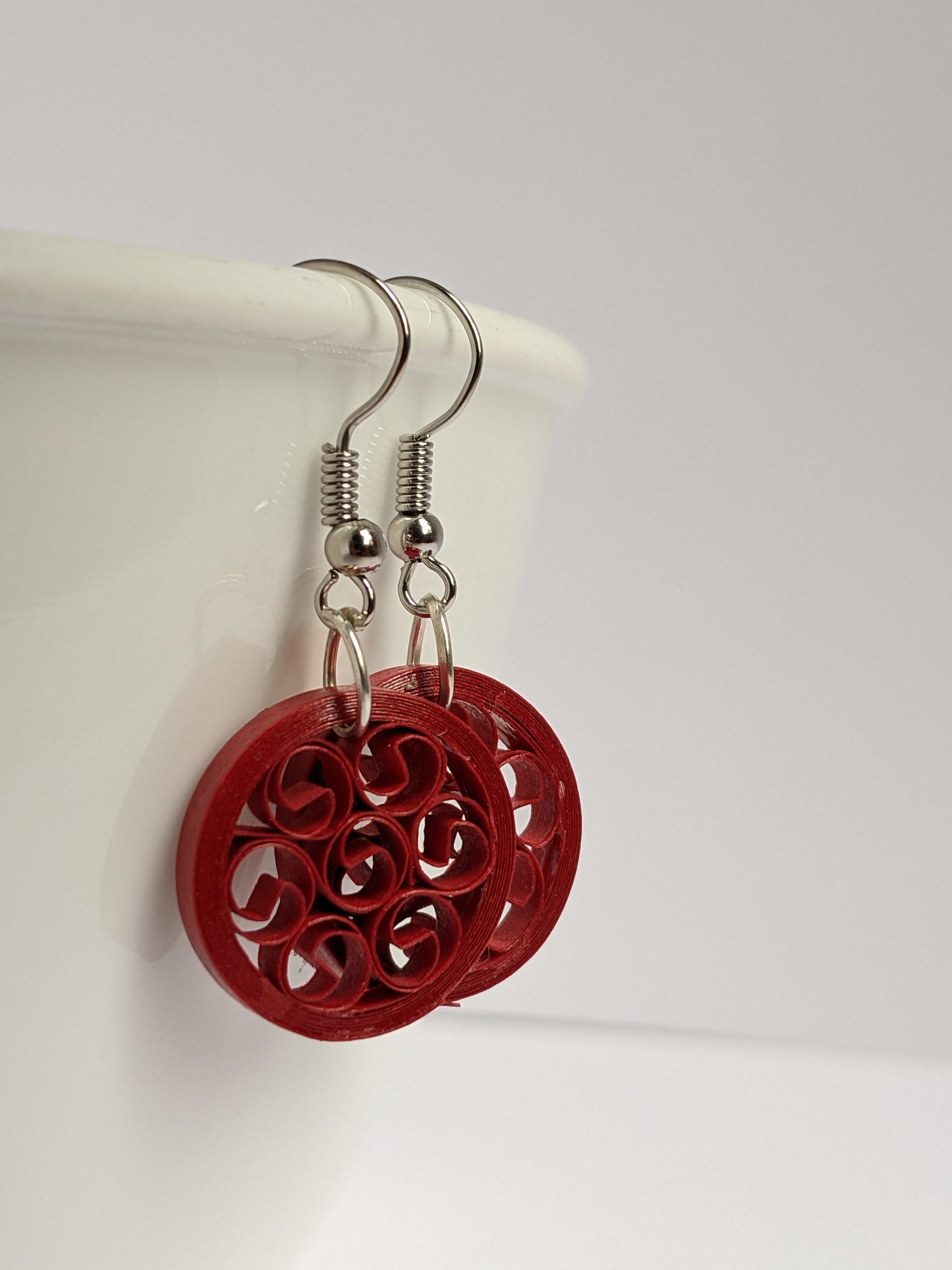 Quilling Earring 1st Year Anniversary Paper Gift Etsy