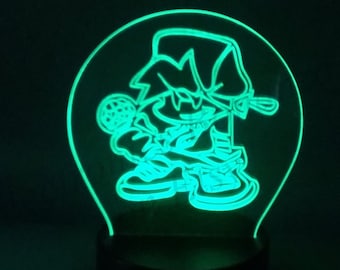 Friday Night Funkin Multi-Color LED Night Light - Desk Lamp with iOS / Android App Control