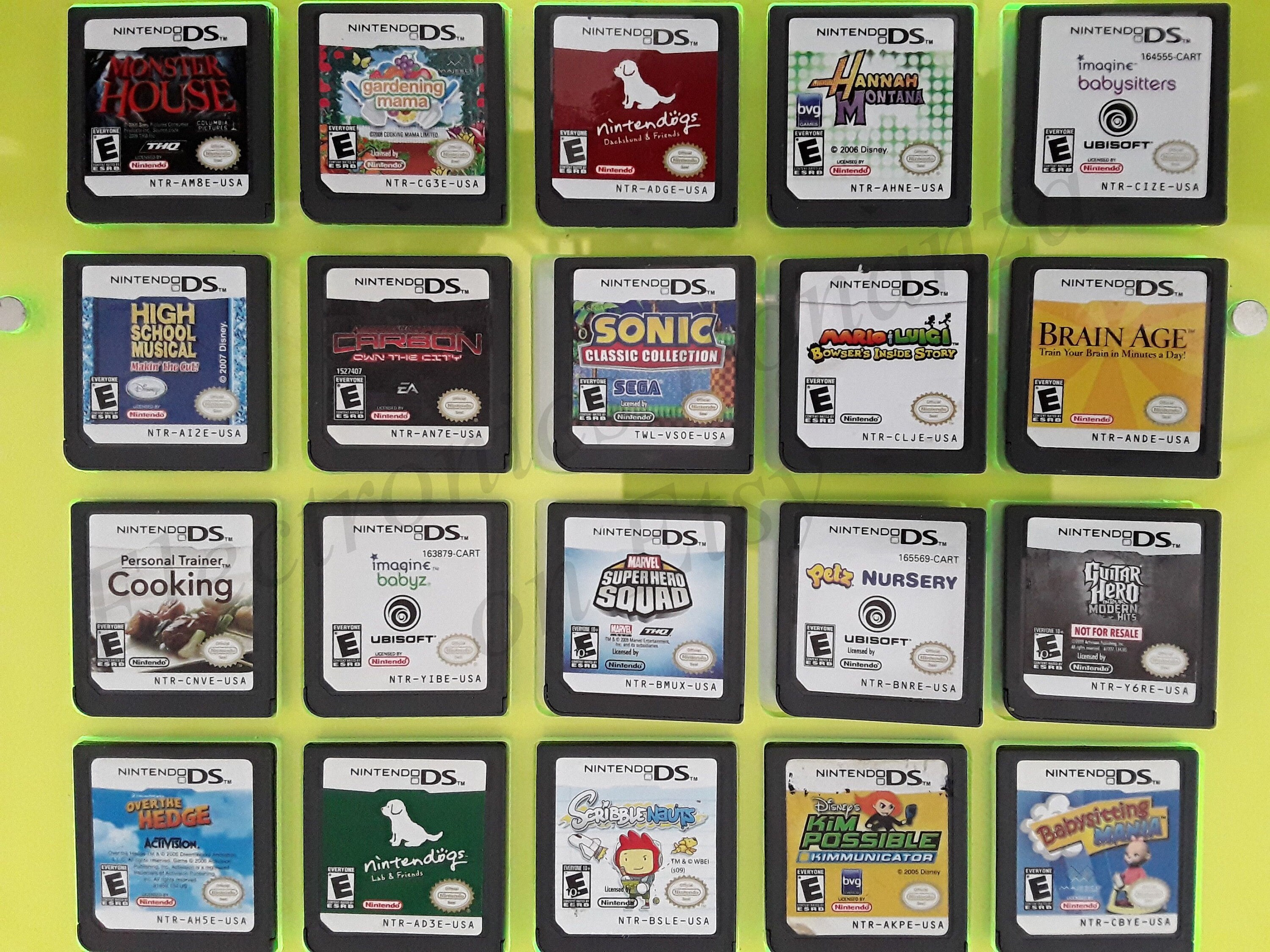 Nintendo DS Sonic Classic Collection Replacement Label Decal 