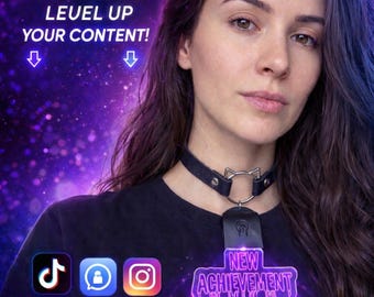 Aangepaste gamification-choker: kraag 'nieuwe prestatie ontgrendeld'