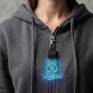 Tirette LED Snow Bunny - Sweat à capuche lumineux pour vestes, sacs