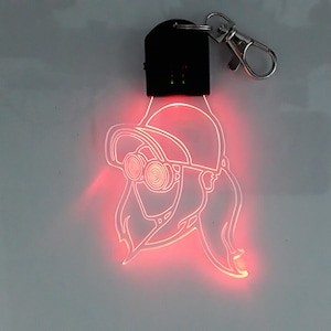 Chaveiro/Pingente de bolsa EDM com LED multicolorido esculpido à mão