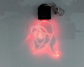 EDM Hand-Carved Multi-Color LED Keychain / Bag Tag