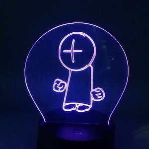 Madness Combat Grunt LED Night Light: Hand-Carved Desk Lamp