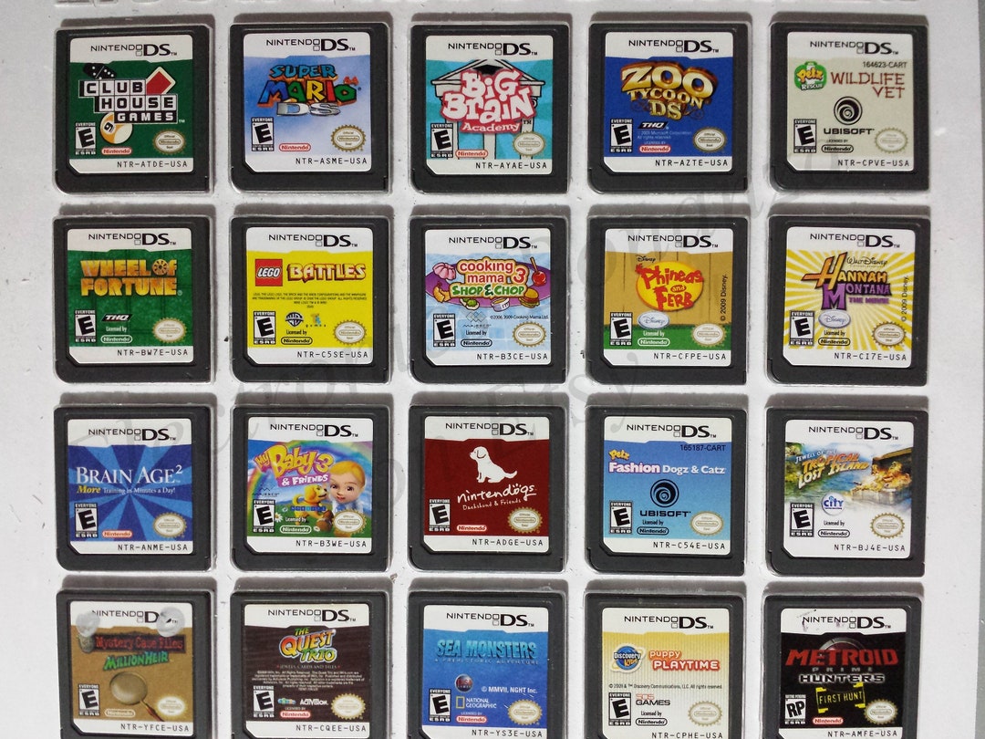 Authentic Nintendo DS Games for DS / DSLite / DSi / 3DS XL