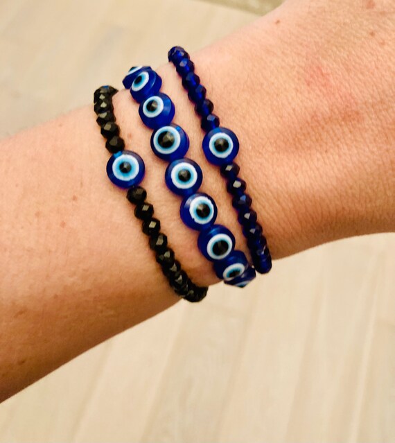 Black String Anti Evil Eye Bracelet 5D Healing Crystals 49 OFF