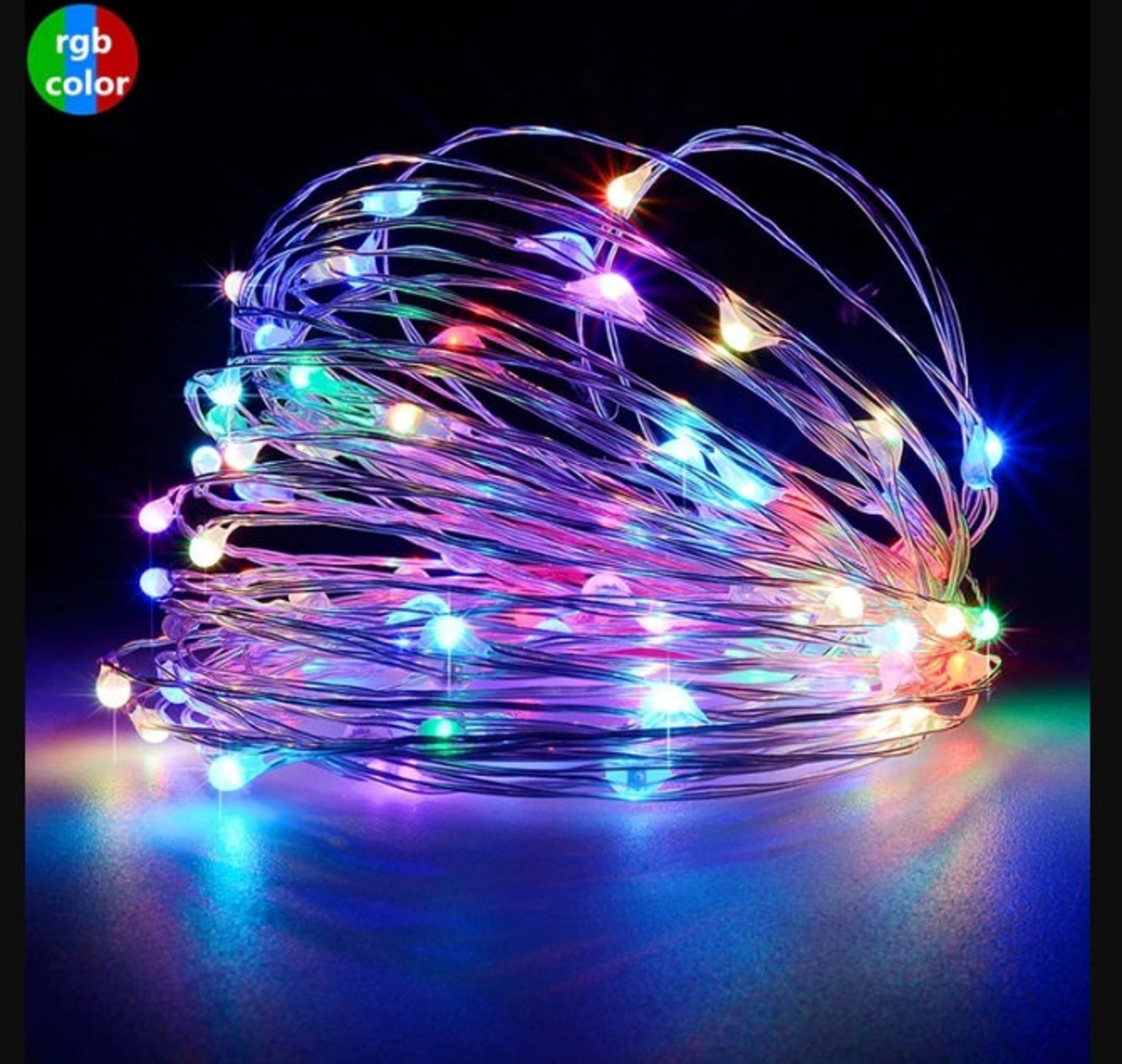 Fairy String 50 LED Christmas Garland Lights, 5m Waterproof Battery/usb ...