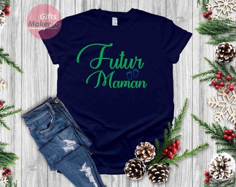 Zukunft Papa Tshirt, Zukunft Maman, Zukunft Mama, Zukunft Bruder, Zukunft Schwester, Zukunft Großvater, Zukunft Grand Mom, personalisierte Tshirt