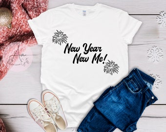New Year New Me t-shirt, Chemise Newyear heureux, Heureux 2021 t-shirts, Chemises du Nouvel An Eve, Correspondant Chemise NewYear, 2021 t-shirt, Cadeaux de Noël,