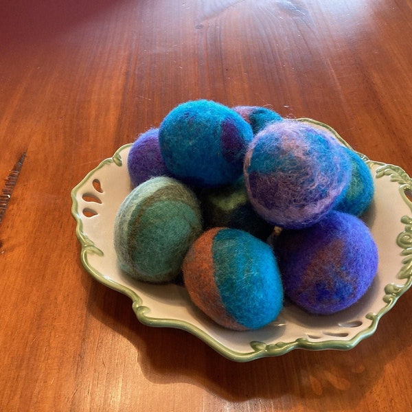 Wool Felt Balls Colorful Handcrafted Large Size Centerpiece Decoration