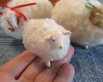 Little Wooly Lamb - Handcrafted Wool Sheep Decor