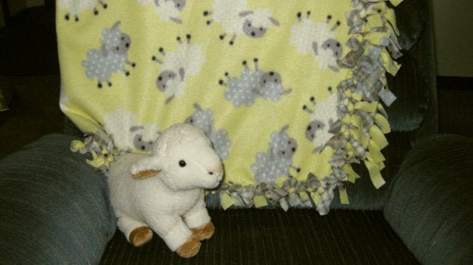 Baby Blanket Adorable hand made sheep theme fleece blanket Etsy