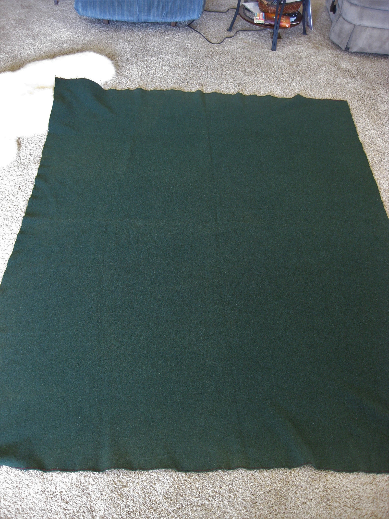 Vintage Baron Woolen Mills Blanket Fabric Heavy Wool Rustic Etsy