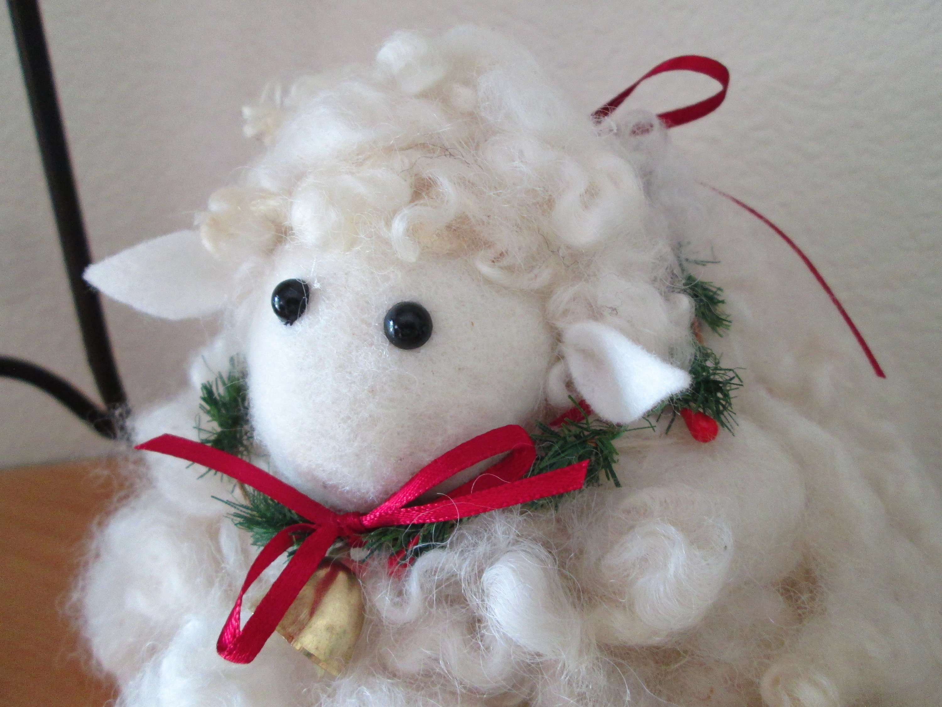 Sheep Decor, Handmade White Wool Sheep Decoration, Sheep Theme Decor