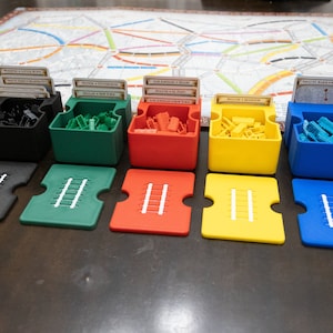 IMPROVED Ticket To Ride Train and Route Card Organizer - Compatible With Small and Large Route Cards + Nordic Countries