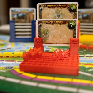 Tarjeta Ticket to Ride Rails & Sails y Porta Piezas