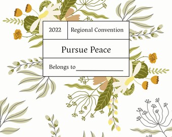 Cuaderno de la Convención Regional Pursue Peace 2022 - Floral / Cuaderno de la Convención JW de los Testigos de Jehová / Cuaderno de la Convención Digital