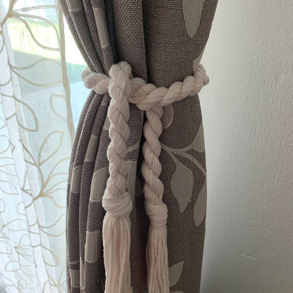 Rope Curtain Tie Backs Etsy