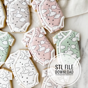 Baby Bodysuit Cookie Cutter STL File - 3.75&quot;