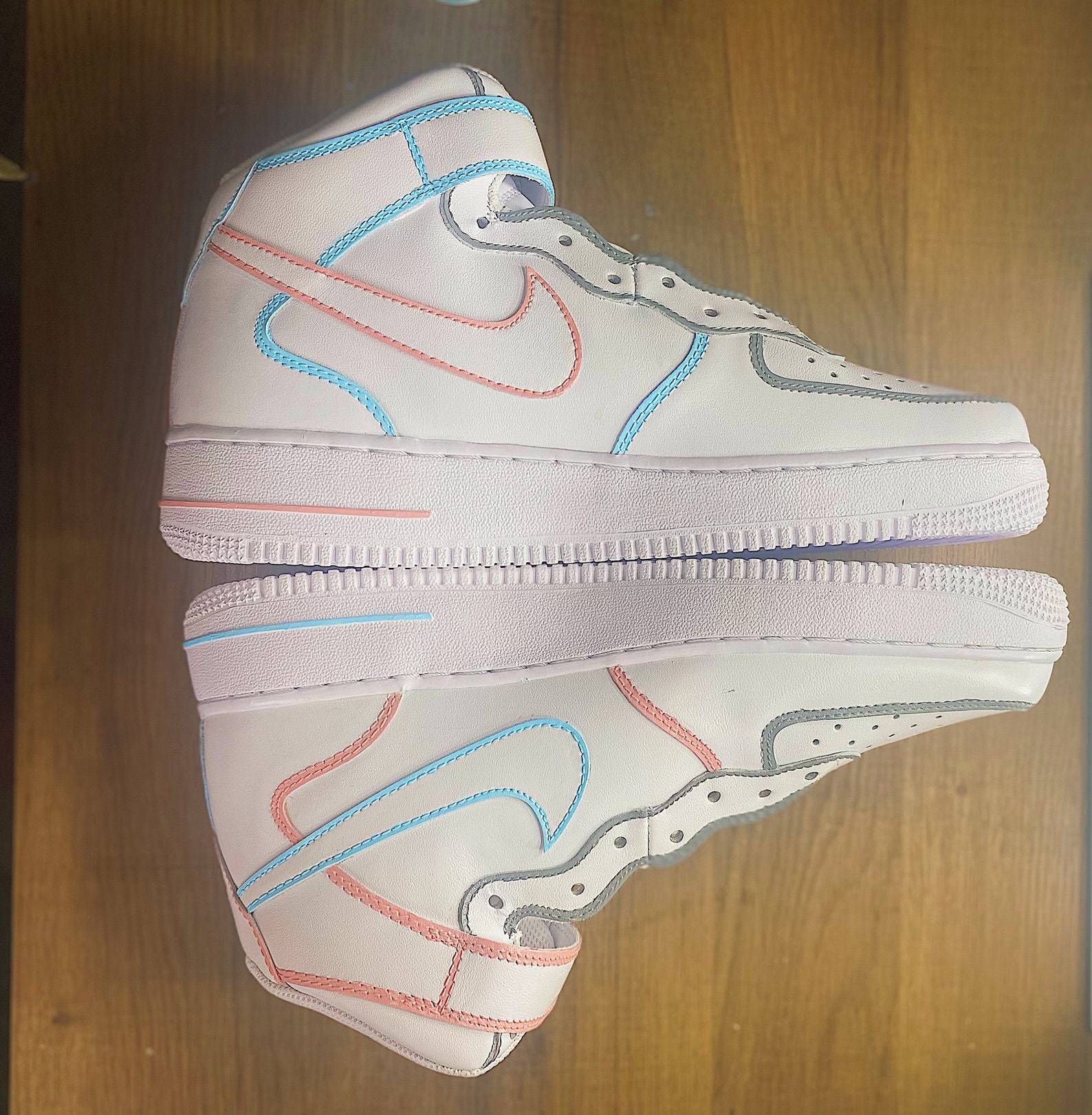 Nike girls' big kids' air force 1 vday casual shoes Custom Mid Air Force 1 | Etsy