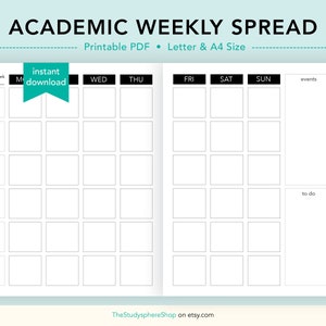 Student Assignment Planner, wekelijkse huiswerktracker, toewijzingstracker, wekelijkse schoolopdrachten, College High School Agenda