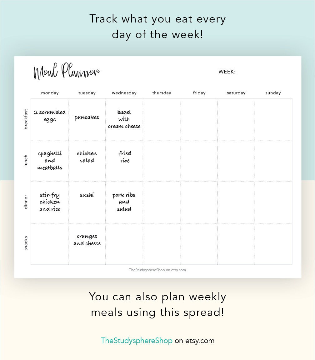 Amazon.com : JUBTIC Meal Planner Notebook, Weekly & Daily
