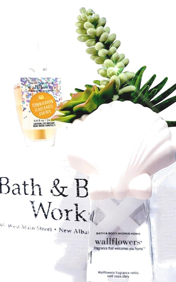 Bath & Body Works Succulent Seashell Wallflower Plug Caramel Swirl Bulb