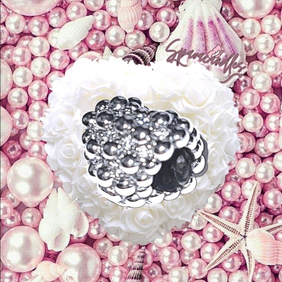 Pandora Silver Charm Beaded Sparkling Heart 798681c01 Us seller