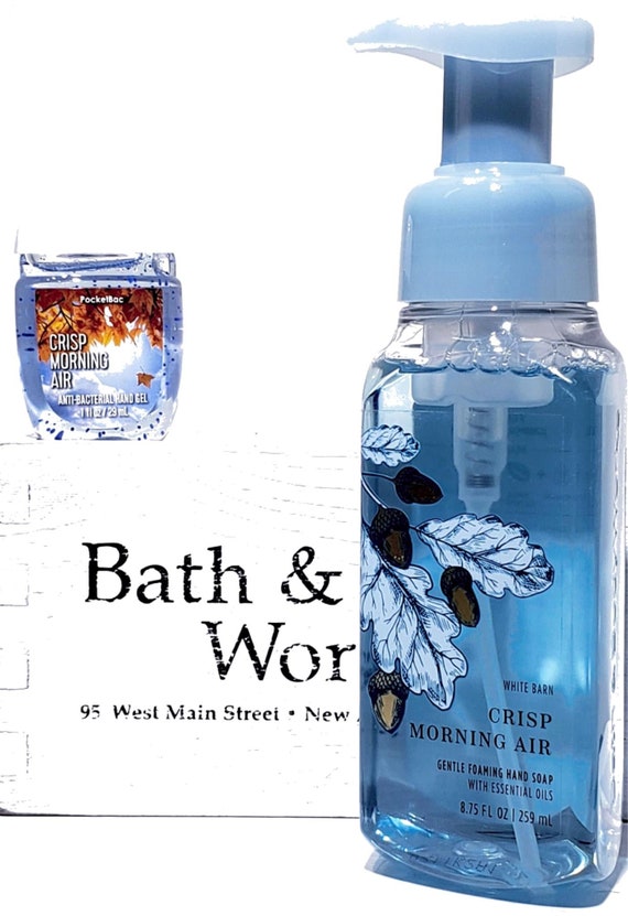 Bath & Body Works Crisp Morning Air Foaming Hand Soap PocketBac Gift Set of 2