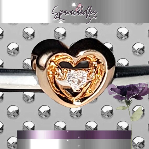 New Pandora Rose Gold Radiant Heart & Floating Stone Charm 782493c01 Us Seller