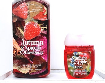 Bath and Body Works Hand Autumn Spiced Strawberry Foaming Hand Soap & PocketBac