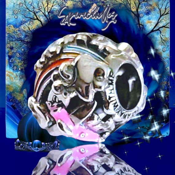 Pandora Fly Away Rainbow Sky & Travel 791695c01 Sterling Silver Charm Us seller