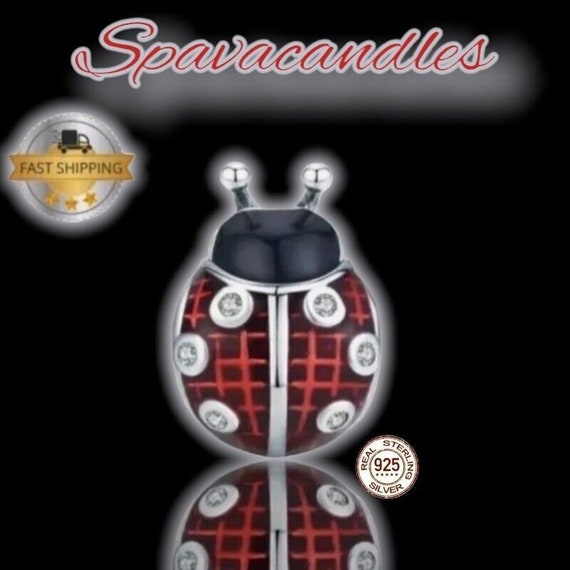 S925 Silver Charm Red Ladybug Charm Us Seller free ship & gift