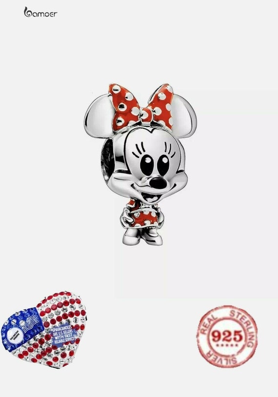 925 Sterling Silver Mini Collection Minnie Mouse Charm Us Seller Fast Free Ship