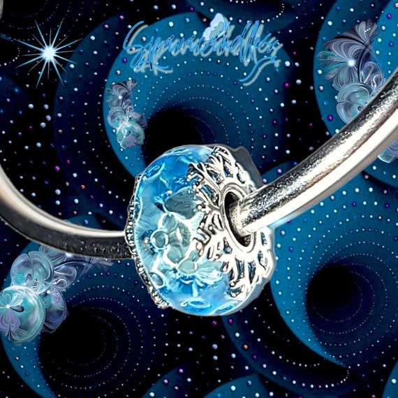 Pandora Winter Blue Snowflake Murano 792377c00 Sterling Silver Charm Us Seller