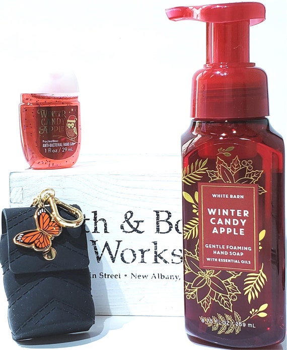 Bath and Body Works Winter Candy Apple Hand Soap,PocketBac. PocketBac Holder
